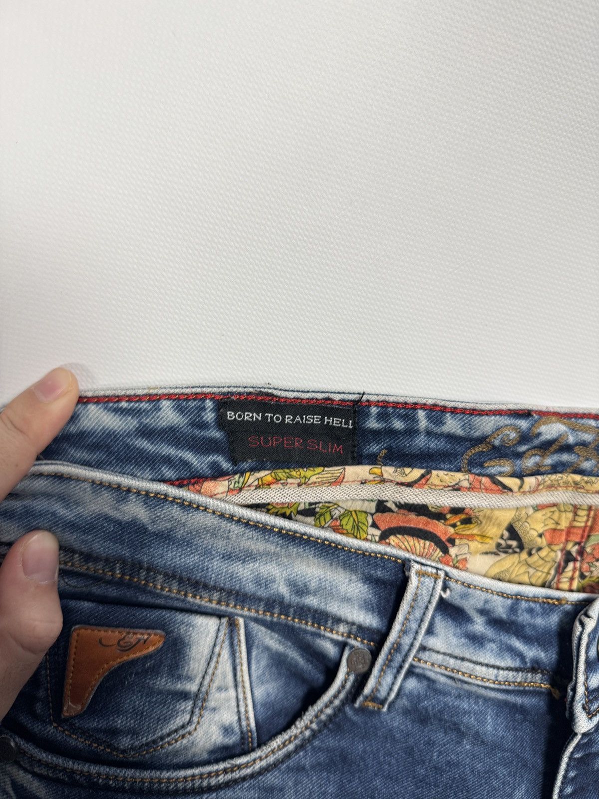 Ed Hardy Ed Hardy Blue Faded Jeans Straight Fit Denim Pants Sz 36-38 Size US 36 / EU 52 - 12 Thumbnail