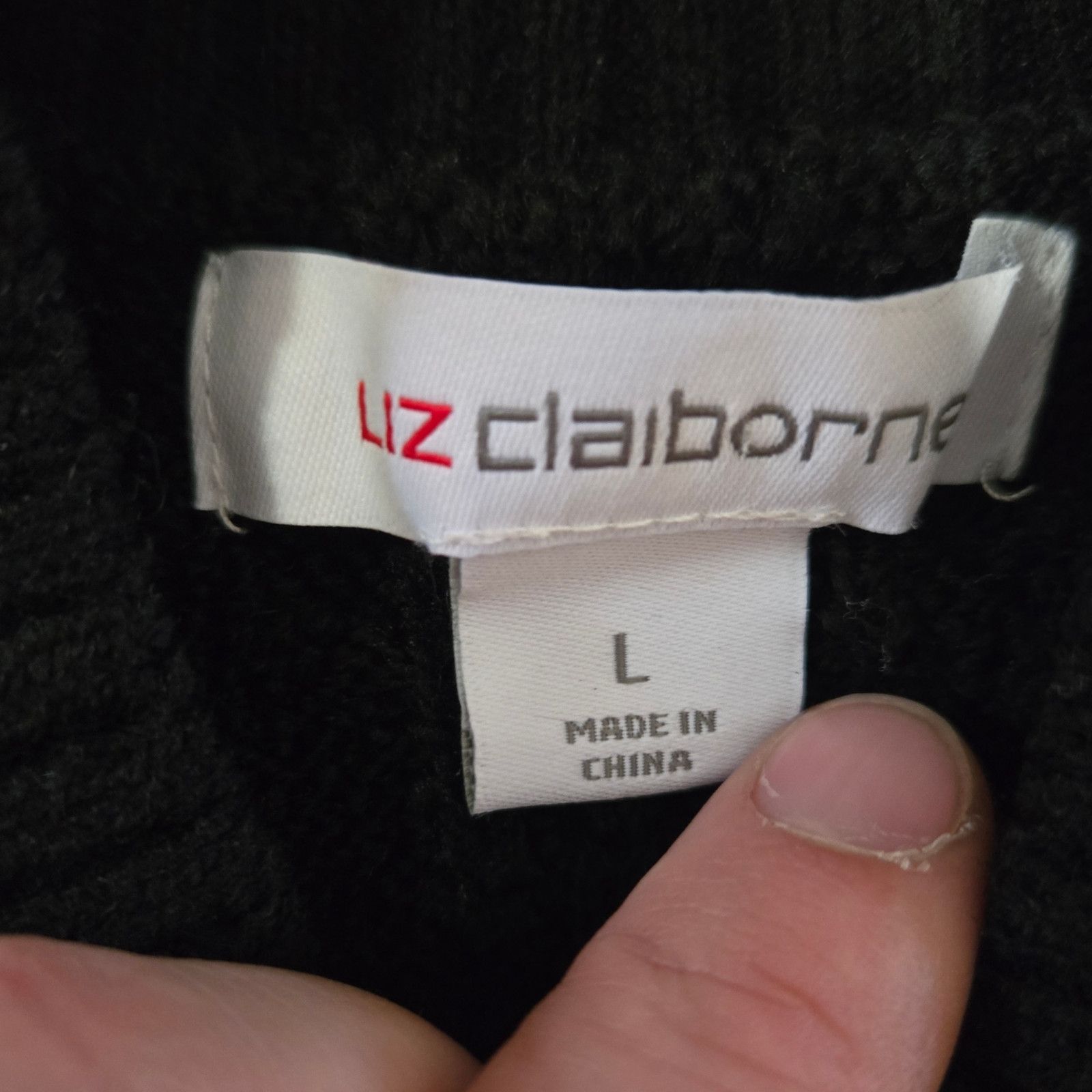 Other Liz Claiborne Black Cable Knit Sweater Size Large Size L / US 10 / IT 46 - 5 Thumbnail
