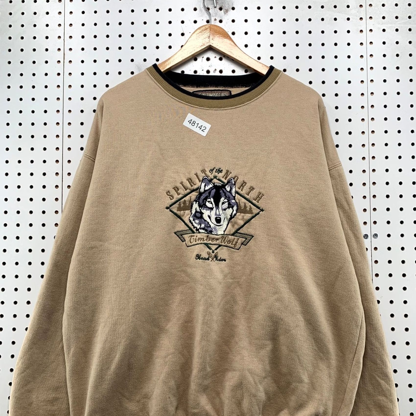 Vintage VINTAGE Headwaters Sweatshirt Mens XL Brown Wolf Nature Timberwolf Fleece Size US XL / EU 56 / 4 - 4 Thumbnail