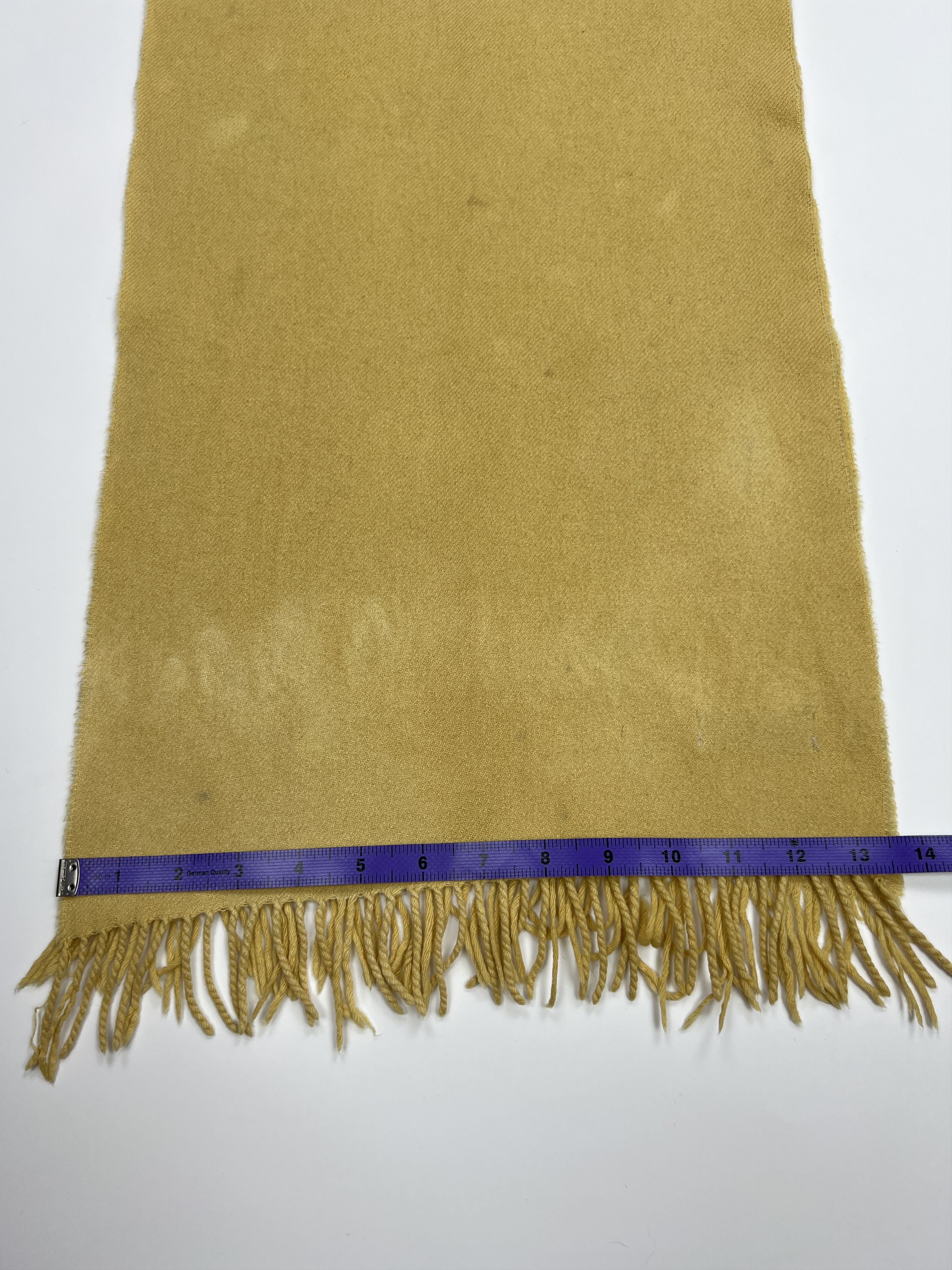 Burberry Vintage Burberry 2M Yellow Cashmere Scarf Embroidered Size ONE SIZE - 10 Thumbnail