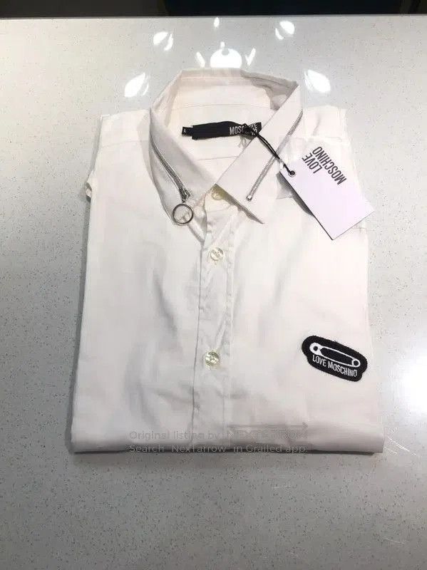 Moschino Moschino White Long Sleeve Cotton Shirt . Size US XXL / EU 58 / 5 - 2 Thumbnail