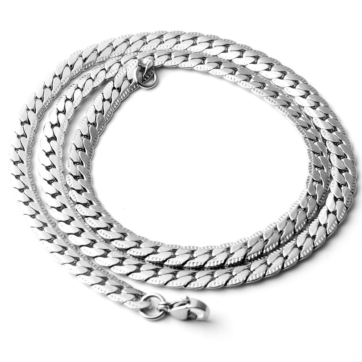 Jewelry Waves Titanium Steel Chain Necklace Size ONE SIZE - 1 Thumbnail