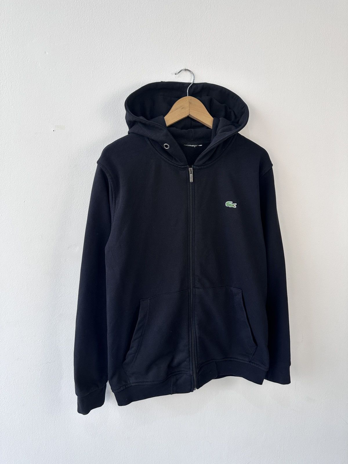 Lacoste Lacoste Full Zip Hoodie Black Men's Cotton Sweatshirt Size US L / EU 52-54 / 3 - 3 Thumbnail