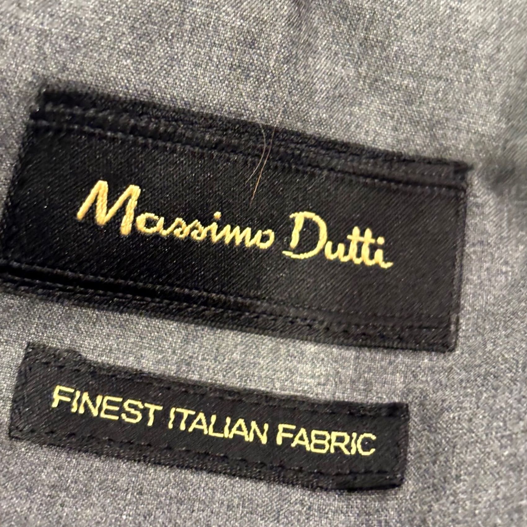 Massimo Dutti Massimo Dutti Sport Coat Gray Wool Blend 2 Button Notch Lapel Double-Vented Regular 36R Mens Portugal Blazer Size 46R - 2 Thumbnail