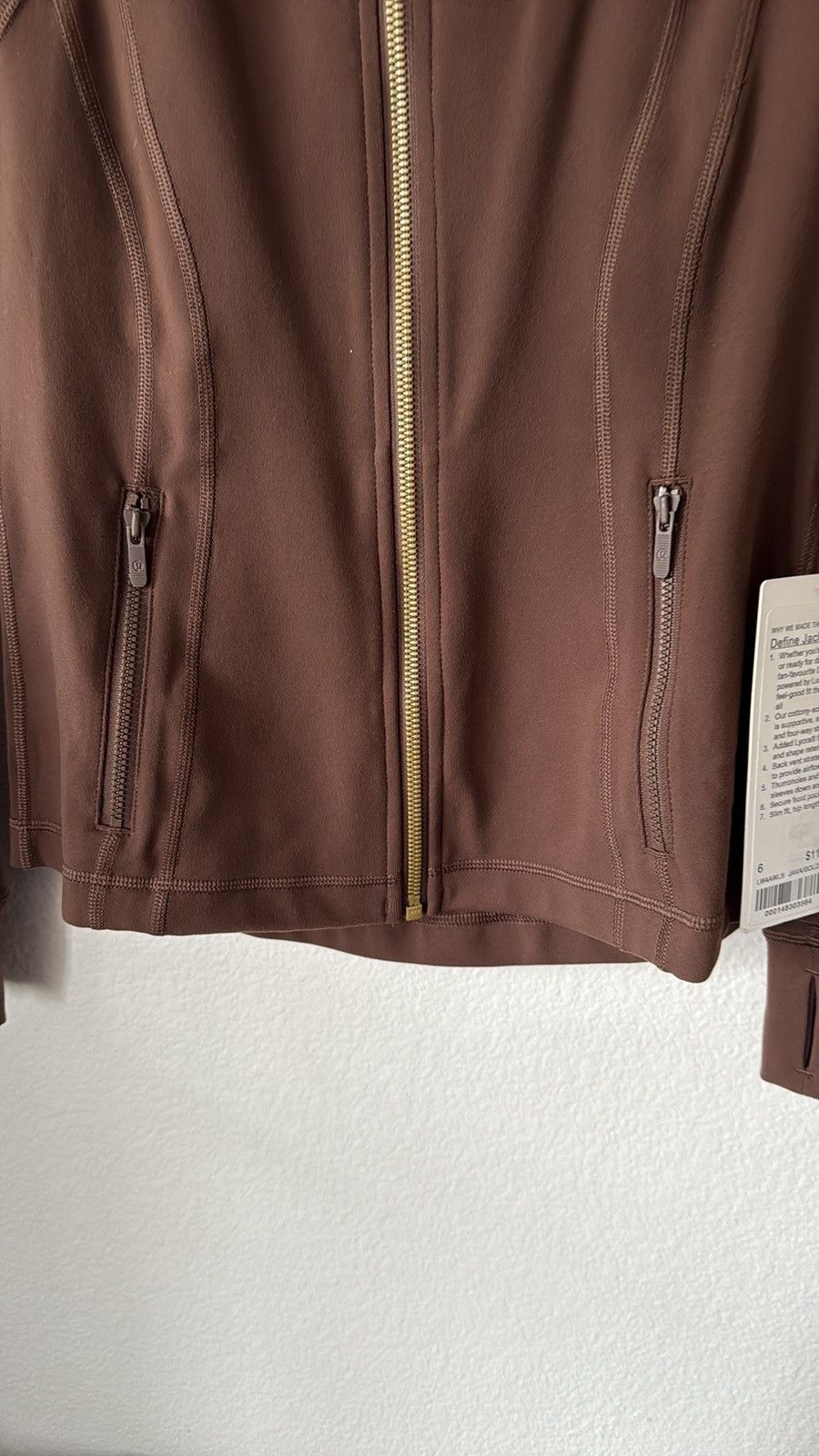 Lululemon lululemon athletica define Jacket size 6 color in JAVA/gold Size M / US 6-8 / IT 42-44 - 3 Thumbnail