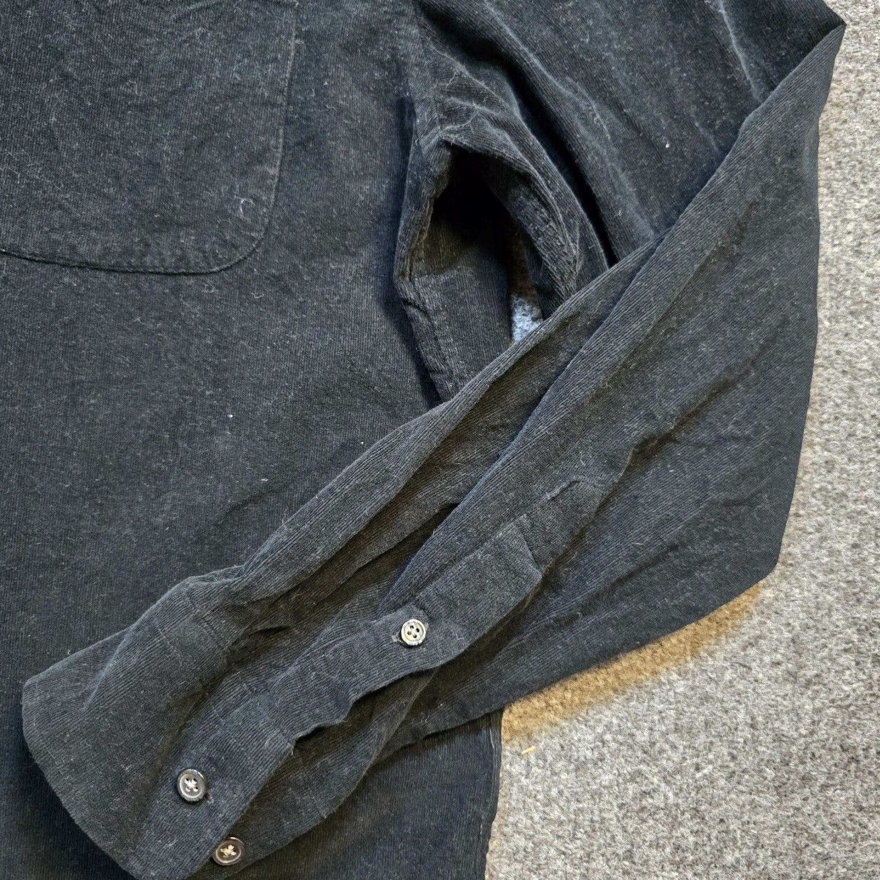 Joseph Abboud Joseph Abboud Shirt Mens XL Black Corduroy Button Long Sleeve Casual Career Size US XL / EU 56 / 4 - 3 Thumbnail