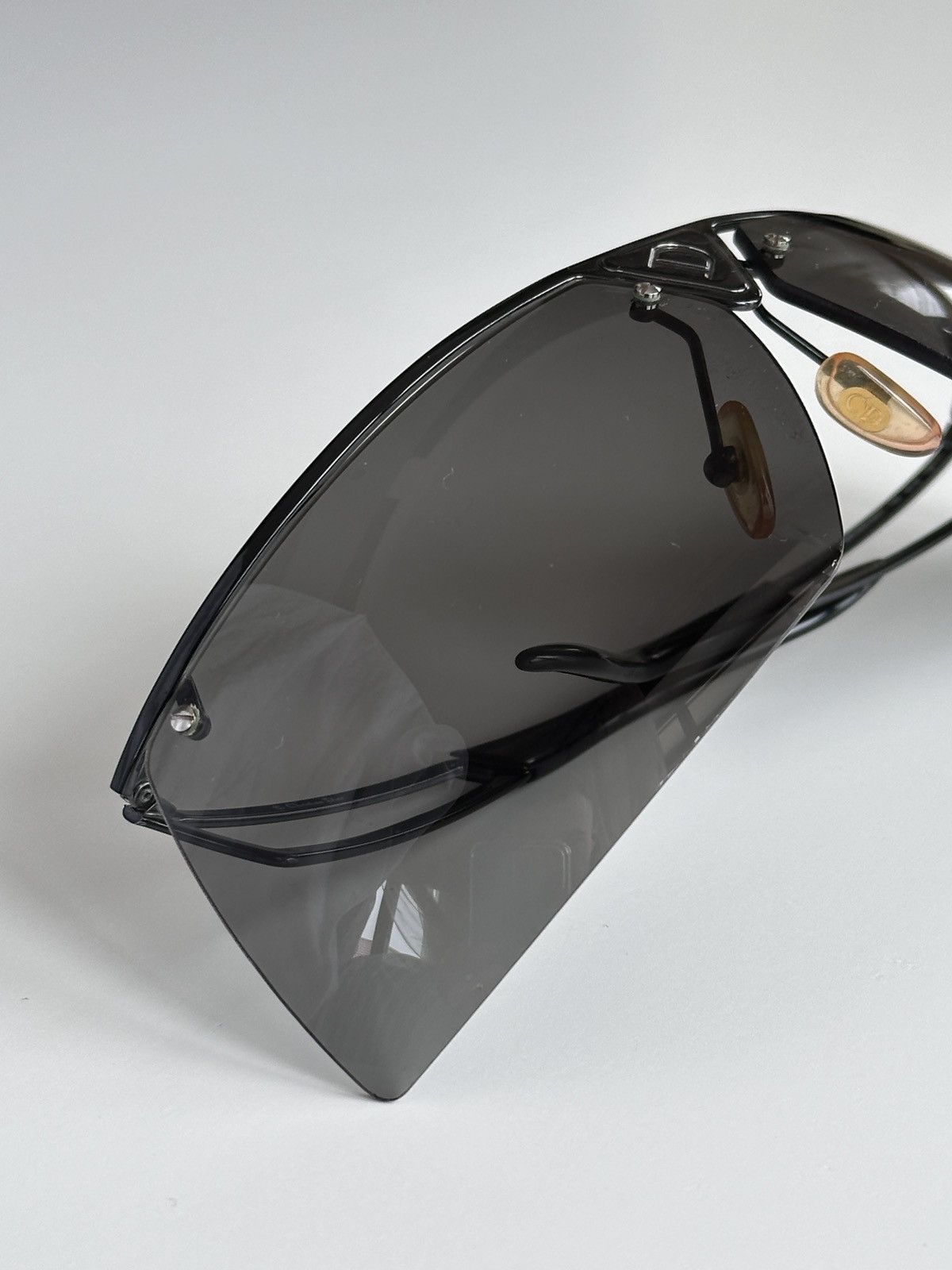 Dior DIOR Rave Party Shield Mask Oversized Black Sunglasses Y2K Size ONE SIZE - 9 Thumbnail