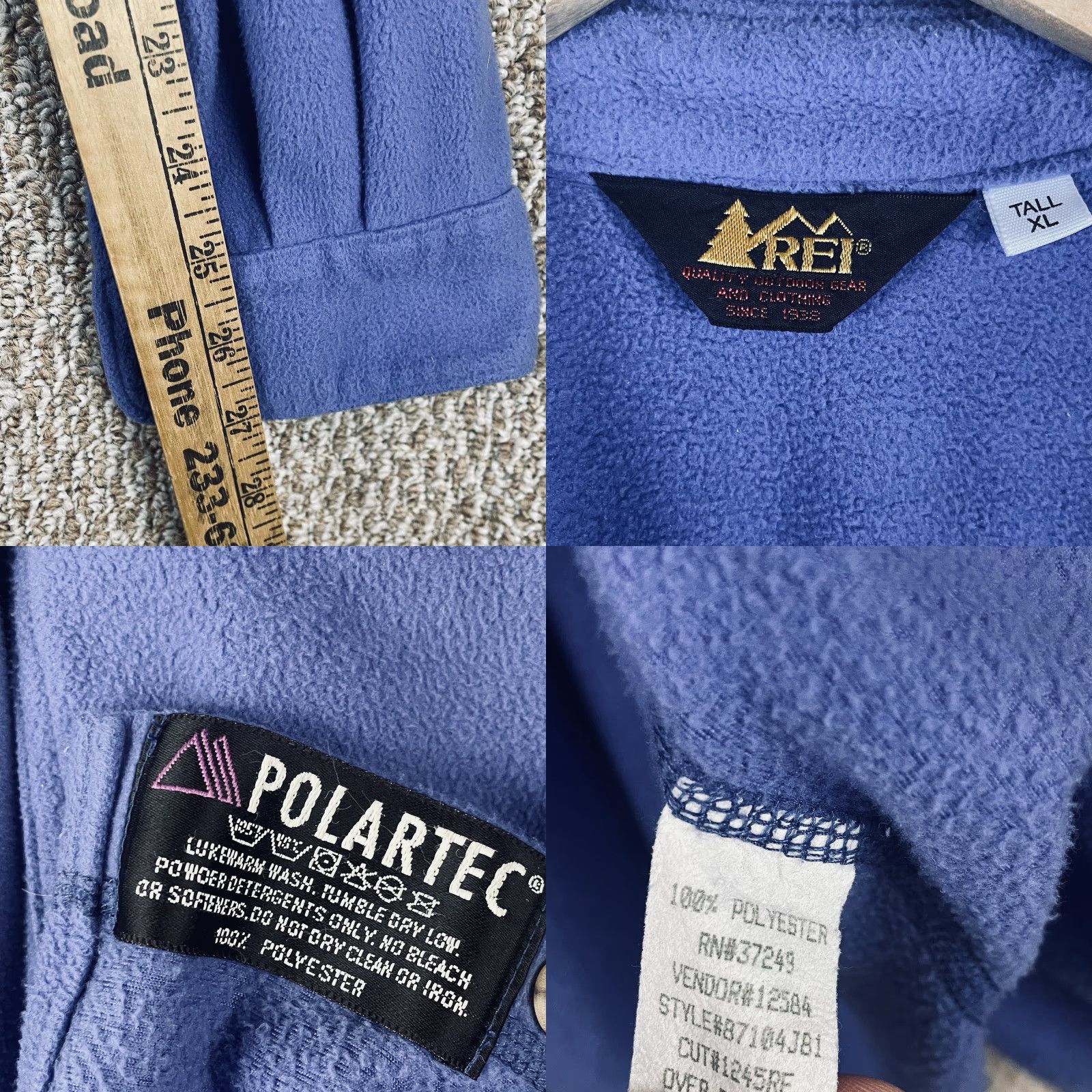 Vintage VINTAGE REI Polartec Fleece Shirt Men’s XLT Button Down Gorpcore 90s Blue Size US XL / EU 56 / 4 - 8 Thumbnail