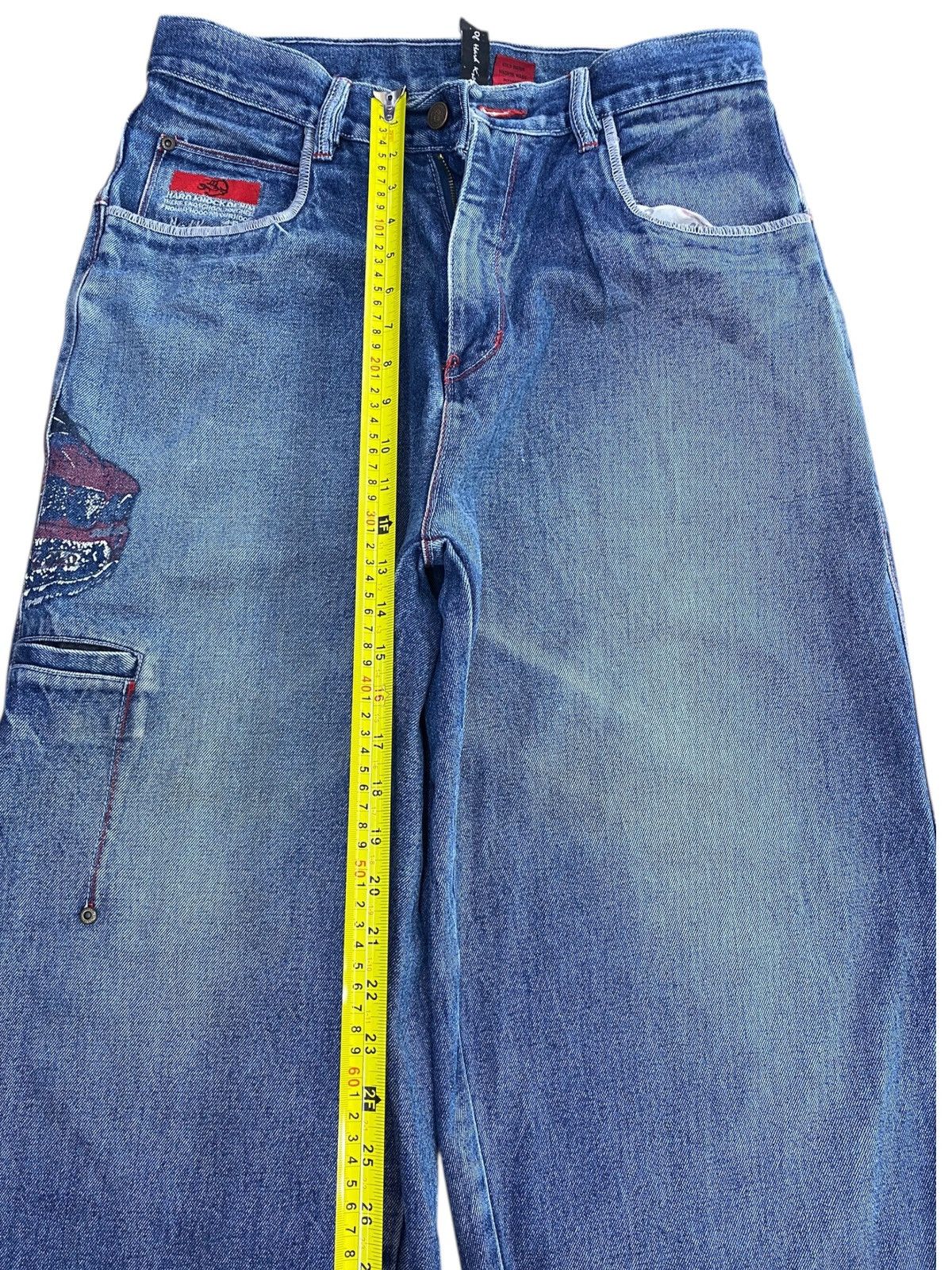 Japanese Brand Japanese Brand Acid Blue Wash Style Baggy Jeans Size US 32 / EU 48 - 6 Thumbnail