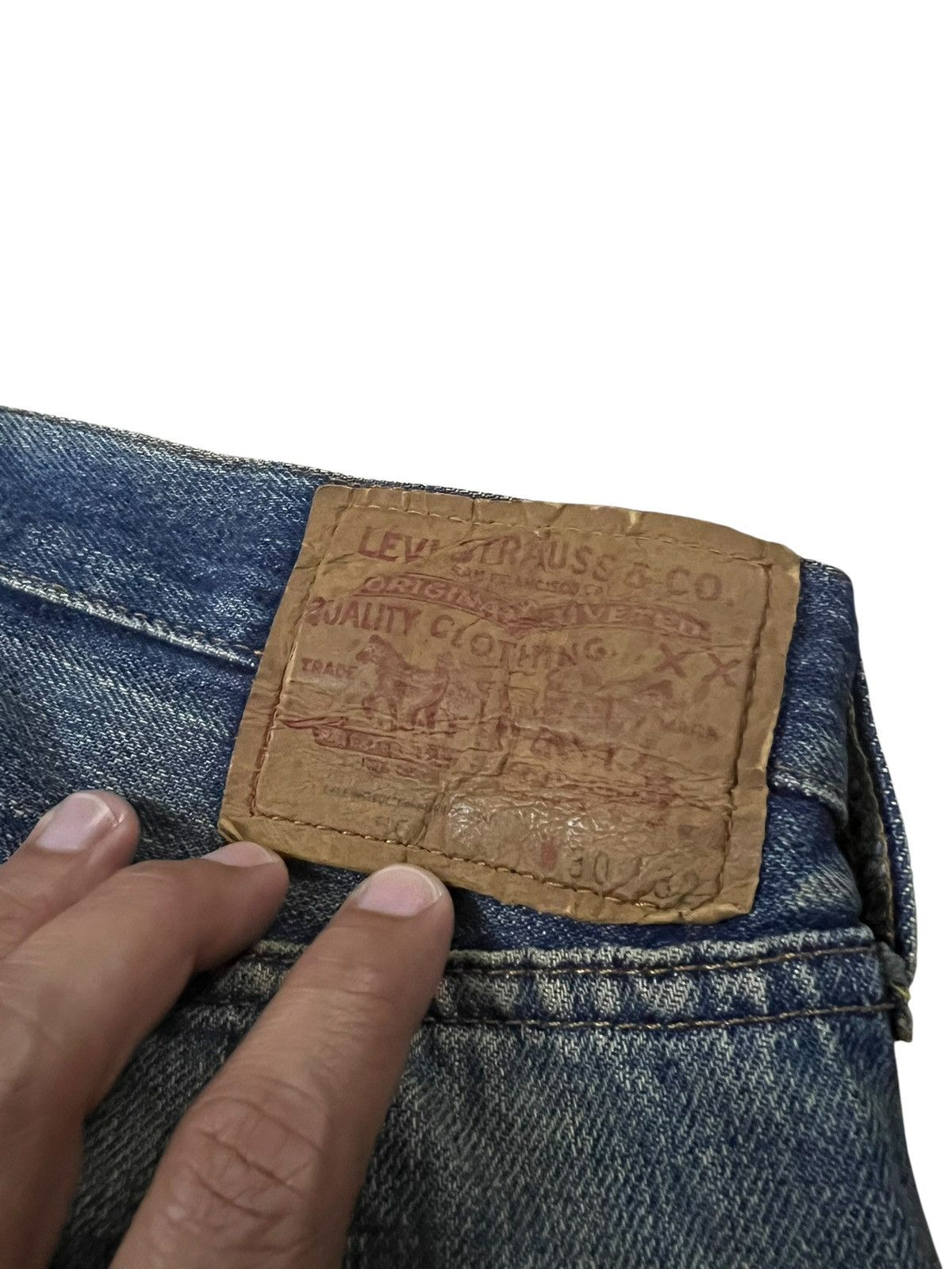 Levi's 60’s Levi’s 501 Redline #2 Selvedge Distressed Rusty Jean Size US 29 - 24 Thumbnail