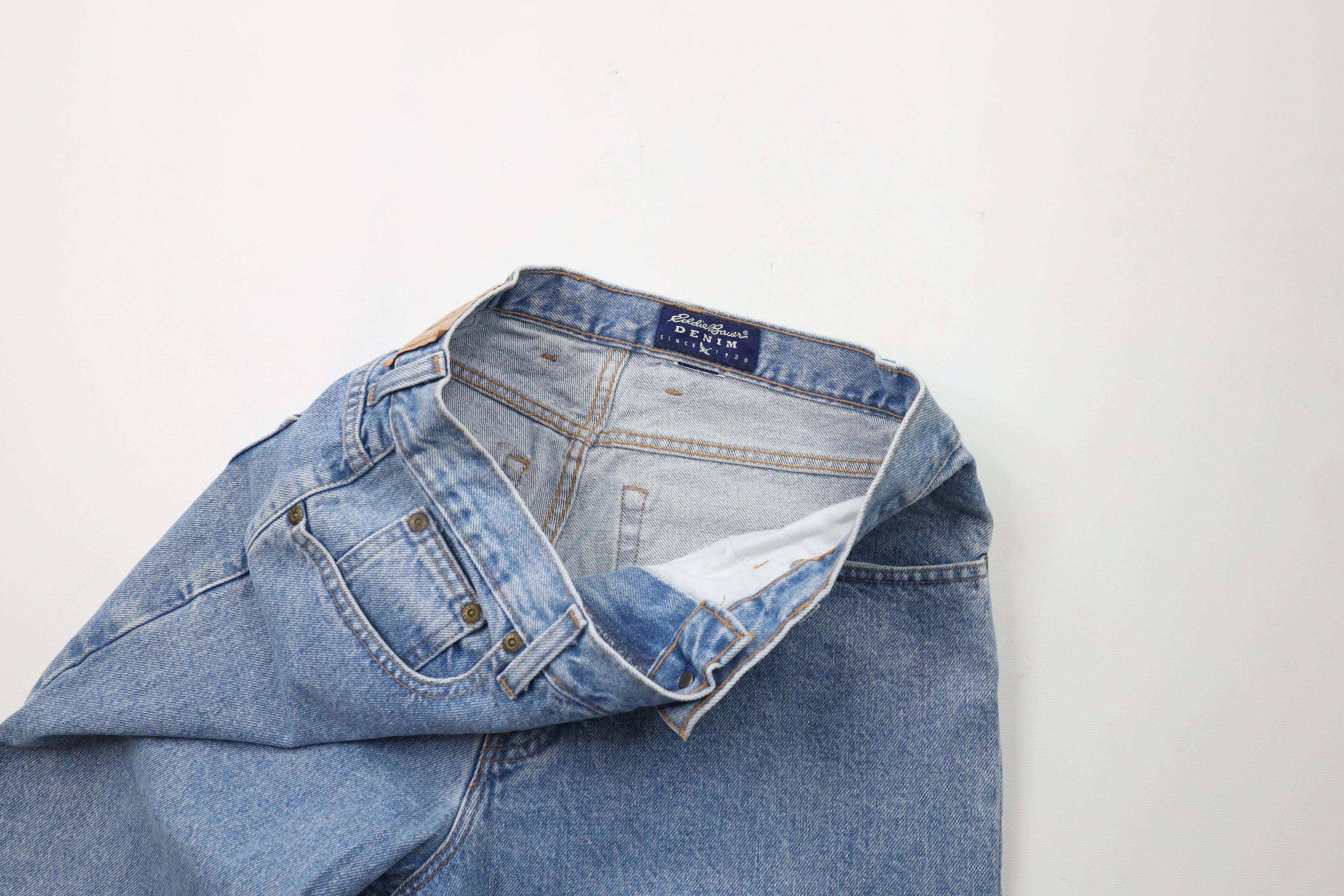 Eddie Bauer × Vintage Vintage 90s Eddie Bauer Tapered Leg Denim Jeans Blue Cotton Size US 30 / EU 46 - 7 Thumbnail
