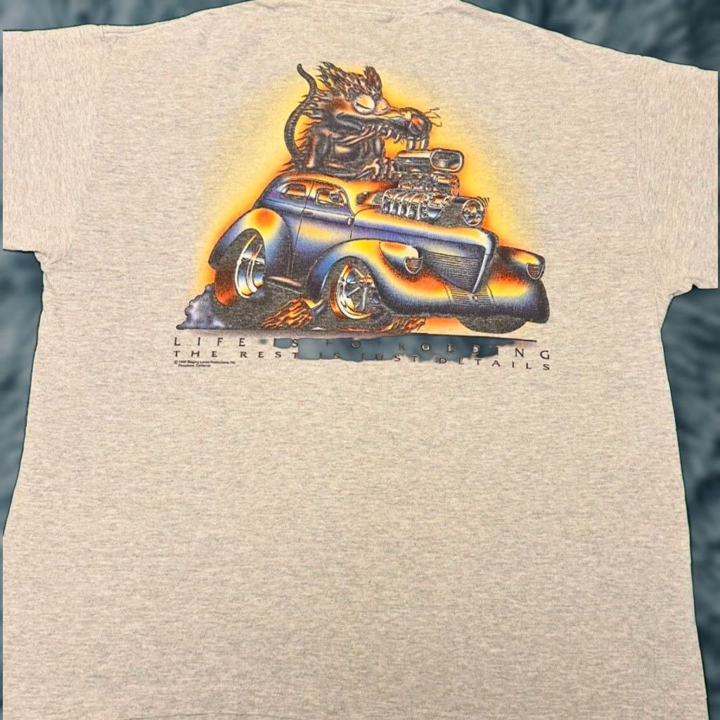 Alife VINTAGE 90s Hot Rod Racing Life Oily Rat Art Tee 1999 VTG Shirt Mens Size XL Size US XL / EU 56 / 4 - 1 Thumbnail