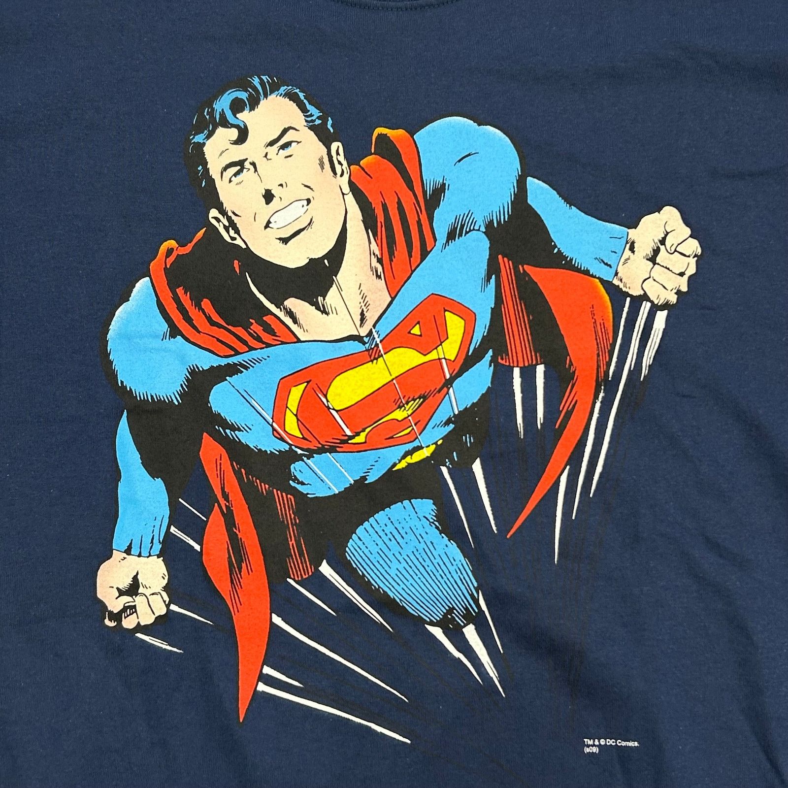 DC Comics 2009 Graphitti Superman DC Comics Navy Blue T Shirt Medium M Size US M / EU 48-50 / 2 - 2 Thumbnail