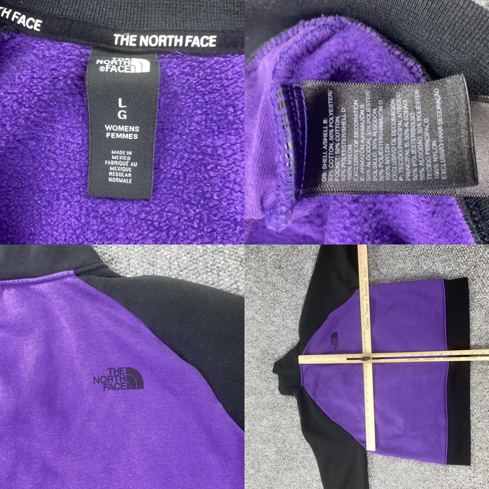 The North Face North Face Jacket Womens Large Purple Black Full Zip Fleece Outdoor Sweatshirt Size L / US 10 / IT 46 - 8 Thumbnail