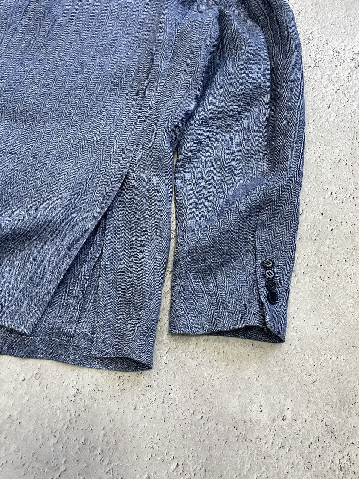 Loro Piana Loro Piana Blue Linen Blazer Jacket Made in Italy Size XL Size 50L - 9 Thumbnail