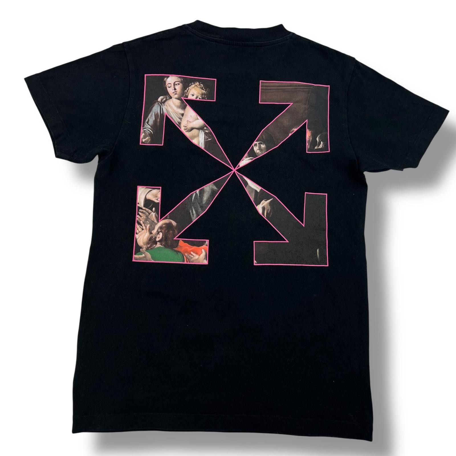 Off-White Sprayed Caravaggio Black T Shirt