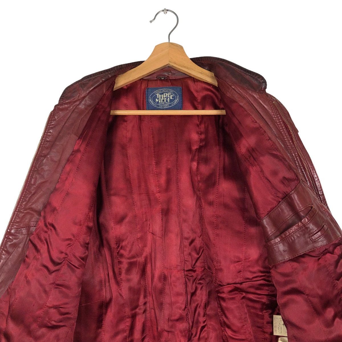 Japanese Brand 🔥Vintage Genuine Leather Biker Jacket Threemen Issey Miyake Size US M / EU 48-50 / 2 - 14 Thumbnail