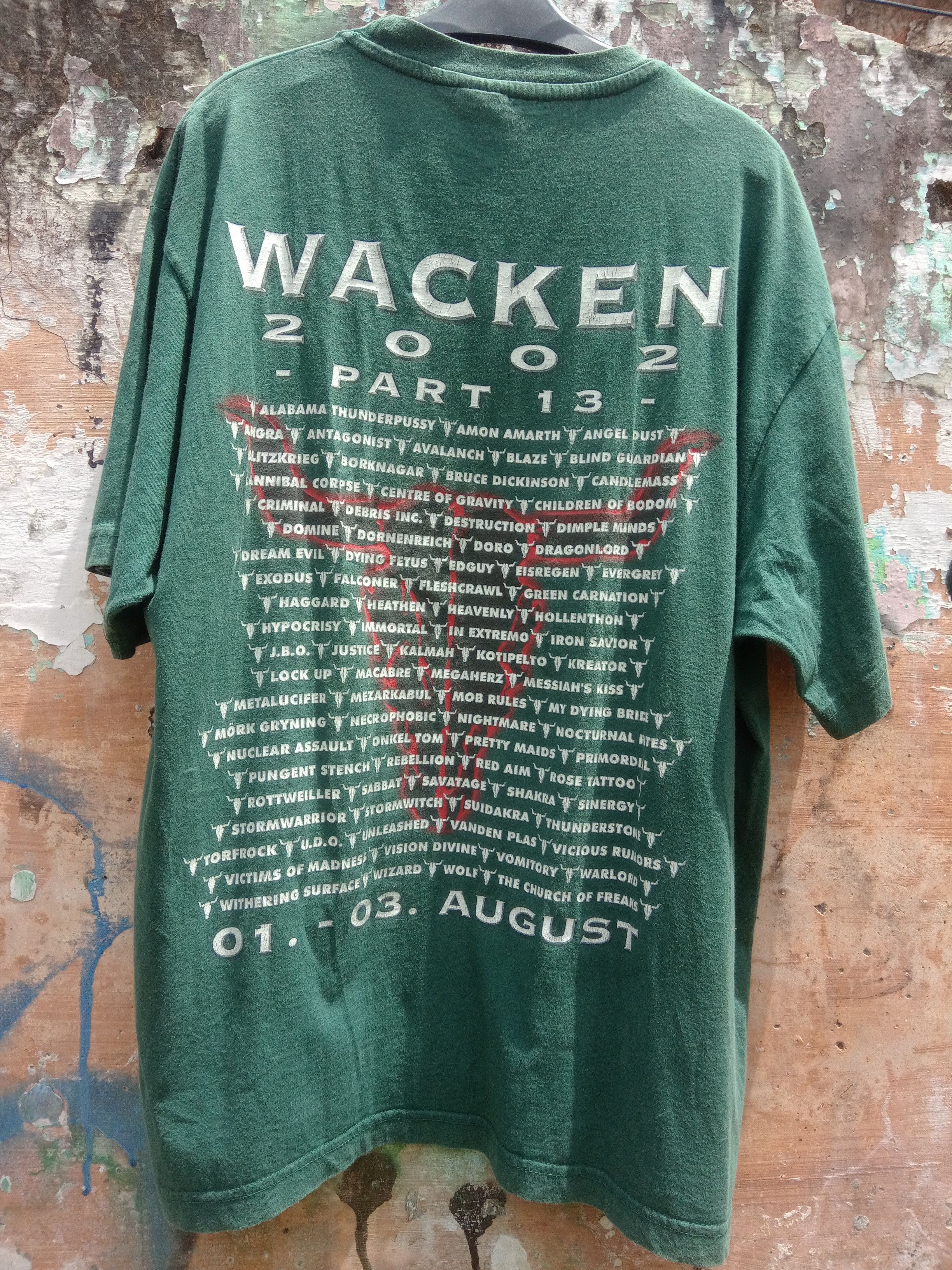 Band Tees Vintage WACKEN 2002 Part13 Metal fest t shirt rare Size US XL / EU 56 / 4 - 3 Thumbnail