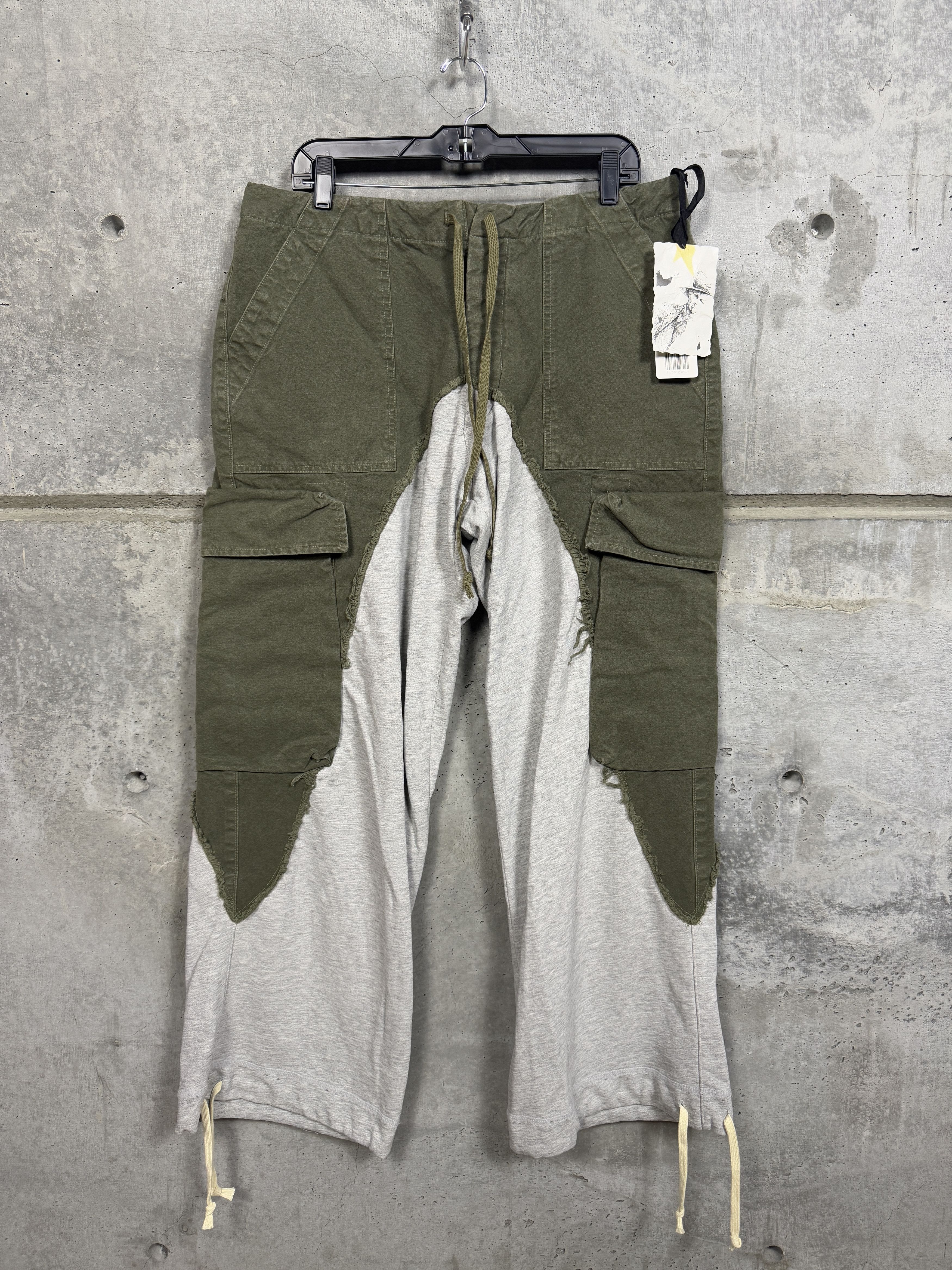 Greg Lauren Greg Lauren Army/ Heather Wide Leg Pants Size US 34 / EU 50 - 5 Thumbnail