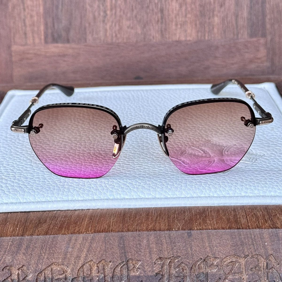Chrome Hearts Chrome Hearts Frosted 1/1 ‘Pink Ombré’ Sunglasses Size ONE SIZE - 4 Thumbnail