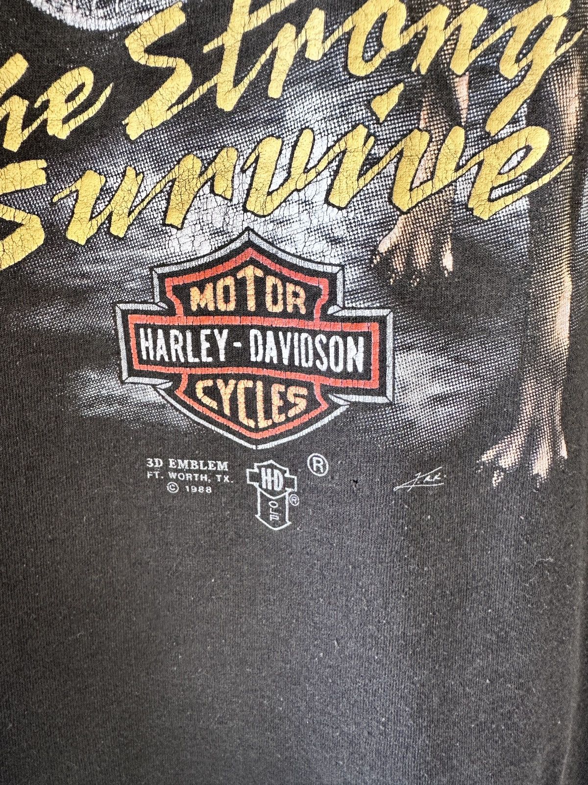 Harley Davidson 1988 Harley Davidson 3D Emblem Tank Top Shirt Survive Dog M Size US M / EU 48-50 / 2 - 5 Thumbnail