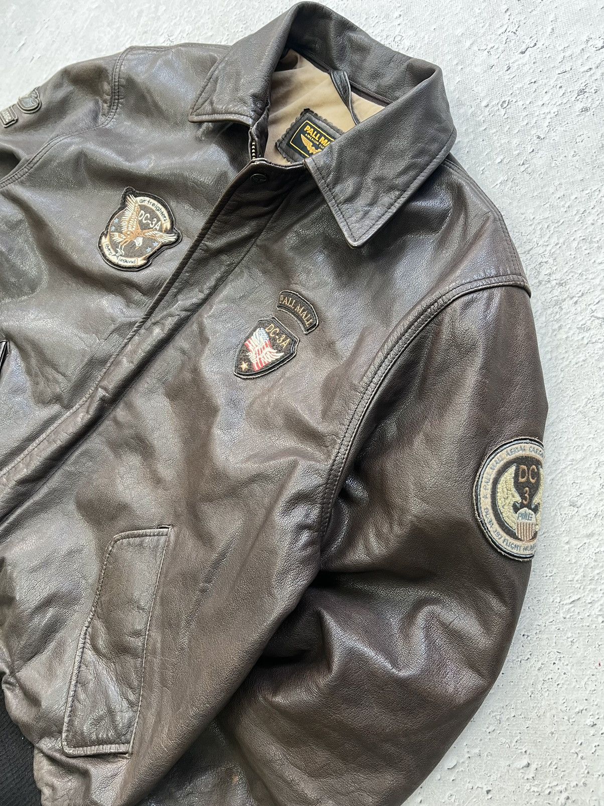 Vintage VINTAGE AVIATION LEATHER BOXY BROWN JACKET Size US L / EU 52-54 / 3 - 3 Thumbnail
