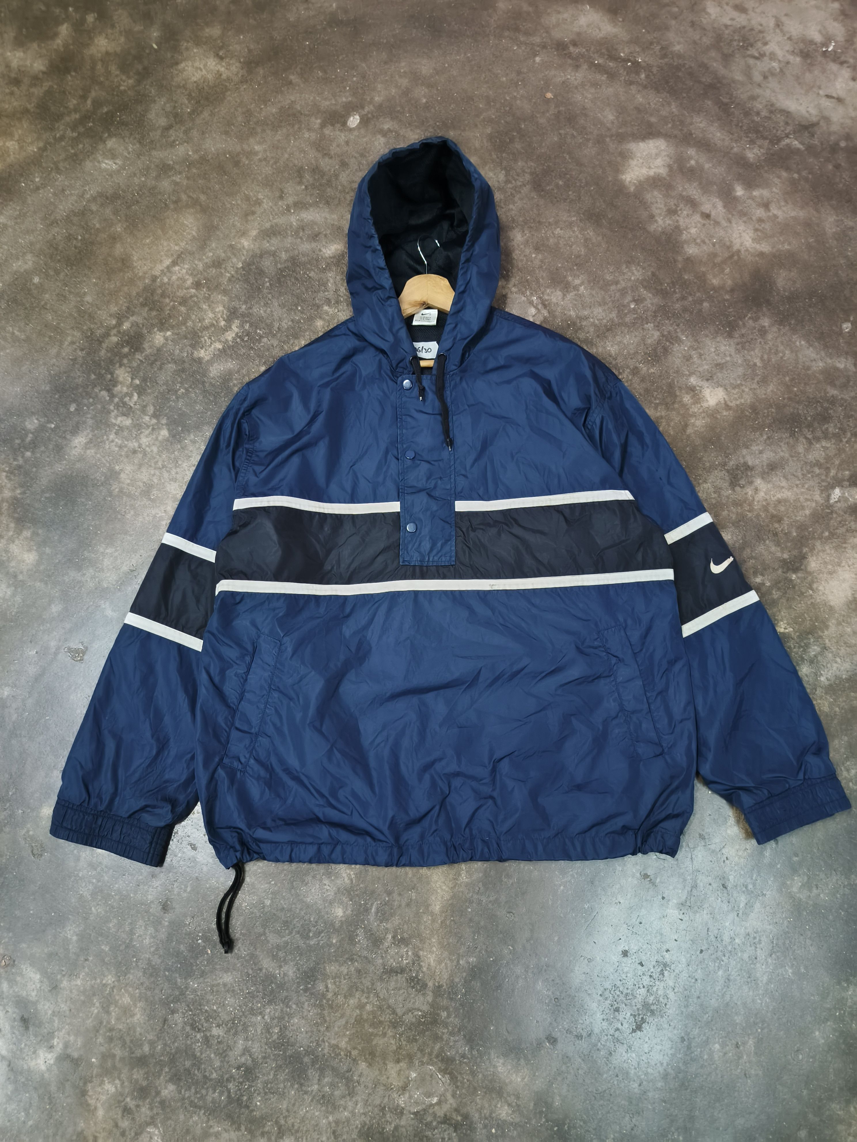 Nike VTG 90'S NIKE HALFZIPPER WINBREAKER JACKET HOODED Size US XL / EU 56 / 4 - 1 Thumbnail