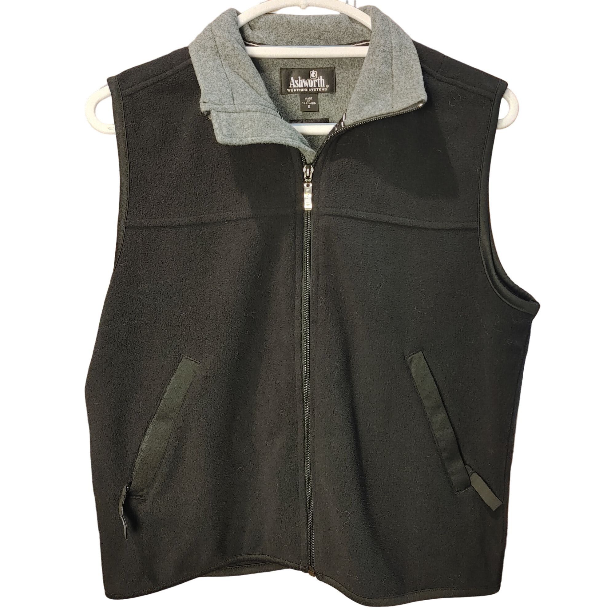 Ashworth Ashworth Men's Black/Gray Fleece Insulated Sleeveless Vest Size US S / EU 44-46 / 1 - 1 Thumbnail