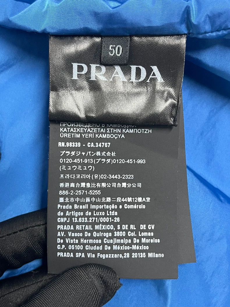 Prada Prada Blue Metal Triangle Logo Windbreaker Jacket 2502-Next Size US M / EU 48-50 / 2 - 6 Thumbnail