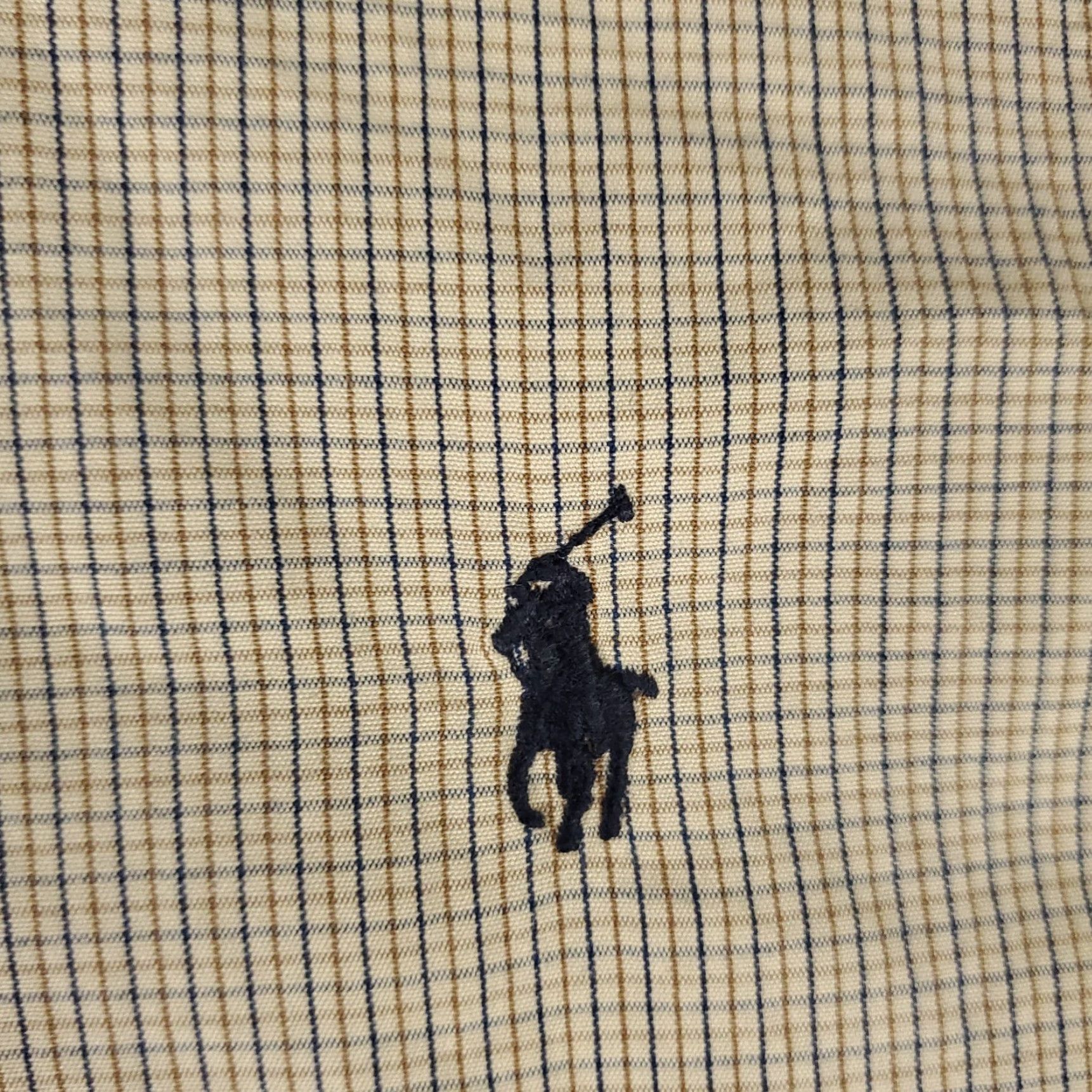 Ralph Lauren Ralph Lauren Check Button-Up Shirt Mens Large Beige Long Sleeve Casual Modern Preppy Size US L / EU 52-54 / 3 - 3 Thumbnail