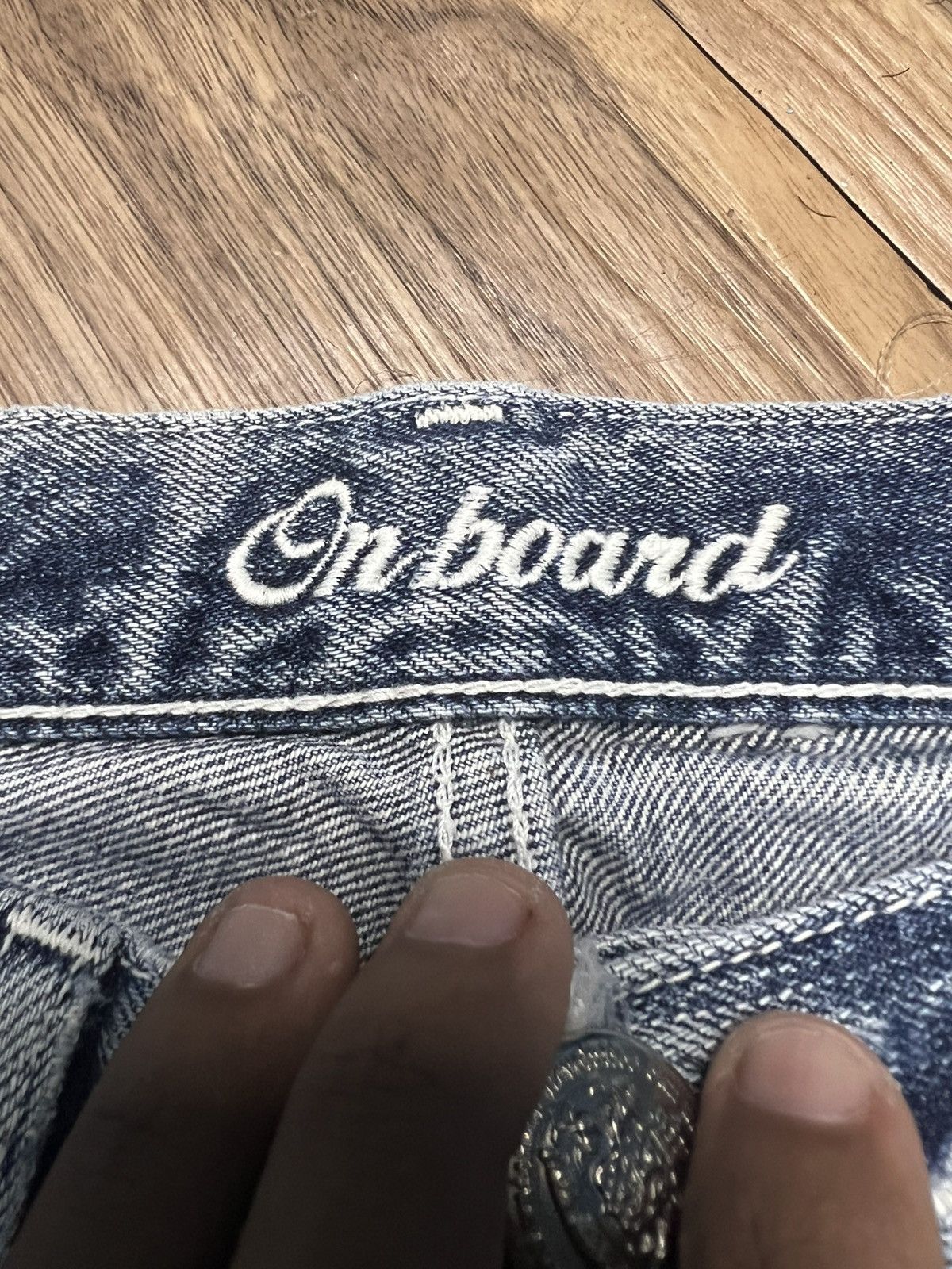 Beauty Beast Vintage Distressed Denim Jeans - "On Board" Brand (41) Size US 31 - 10 Thumbnail