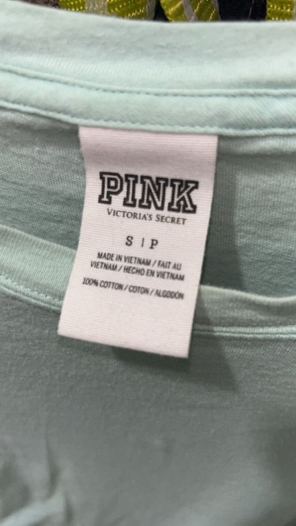 Pink Women's PINK Victoria's Secret Long Sleeve Tee SP Light Blue Size S / US 4 / IT 40 - 3 Thumbnail