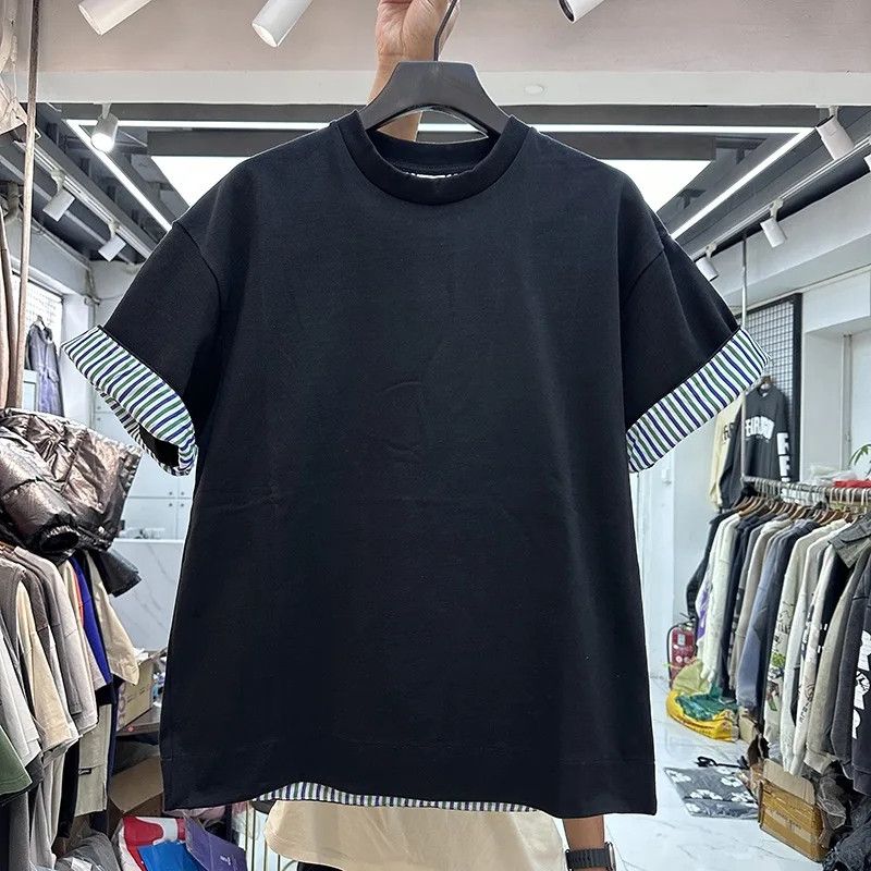 Japanese Brand × Vintage Striped High Gram Restitched Shirt Size US XL / EU 56 / 4 - 1 Thumbnail