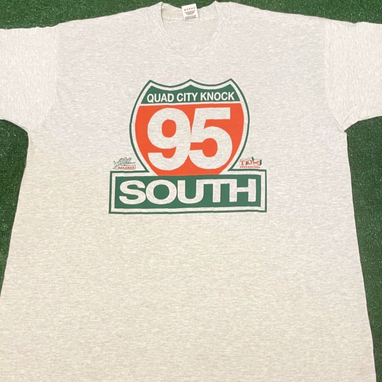 Vintage VINTAGE 90s Quad City Knock 95 South Whoot There It Is Rap Tee Shirt XL Gray Mens Short Sleeve T-Shirt Hip Hop 90s Freaknik Size US XL / EU 56 / 4 - 4 Thumbnail
