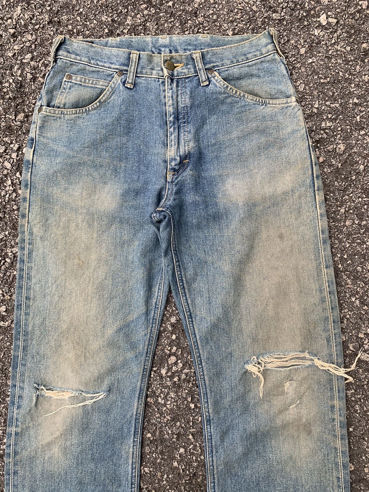 Jean × Lee × Vintage Vintage Lee Raiders Selvedge Distressed Denim Size US 29 - 5 Thumbnail