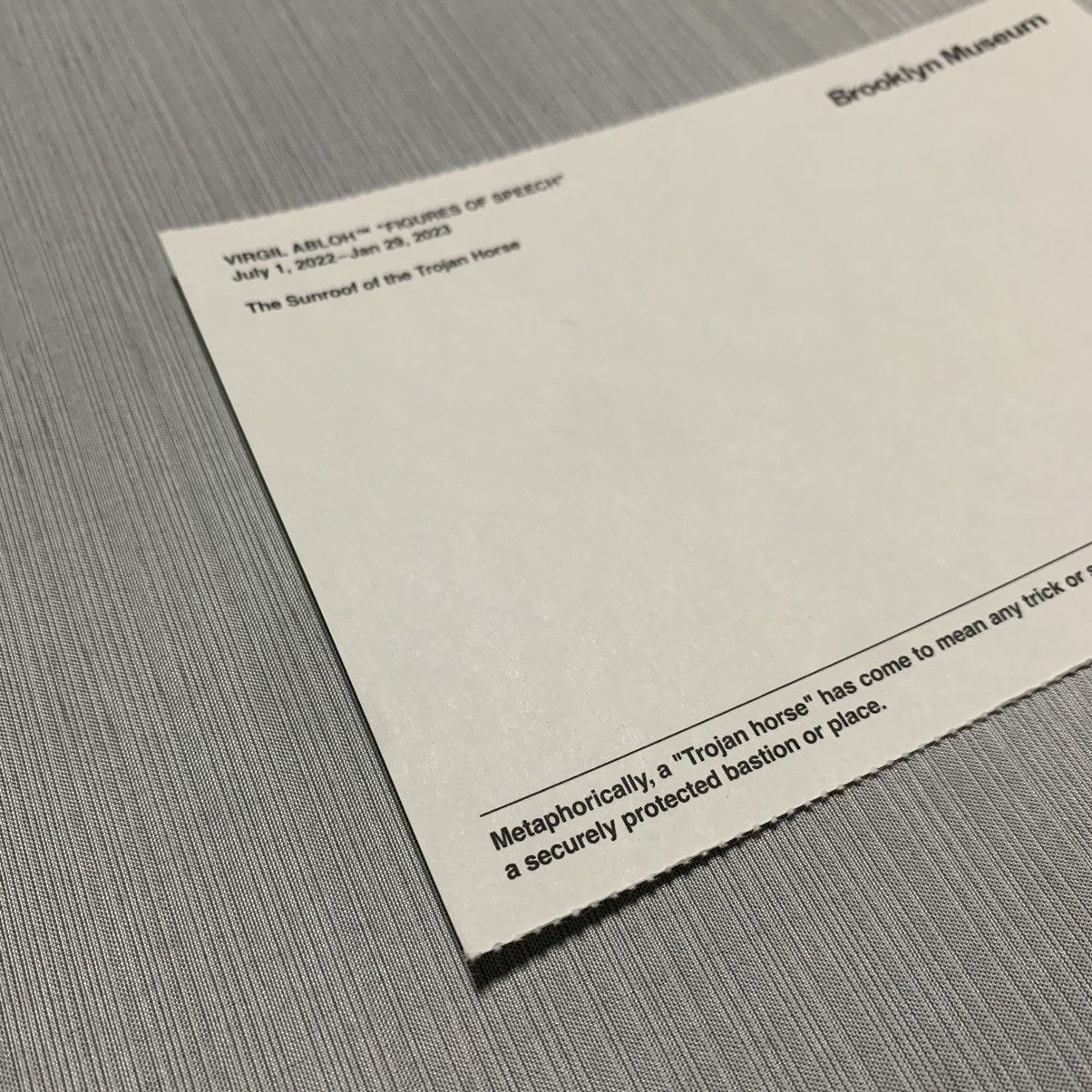 Virgil Abloh Virgil Abloh Postcard “Figures Of Speech Jet” Size ONE SIZE - 9 Thumbnail