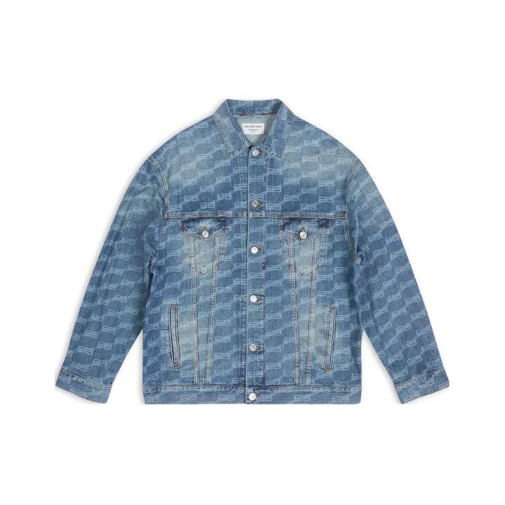 Balenciaga Balenciaga Denim Logo Button-Up Jacket Size US S / EU 44-46 / 1 - 1 Thumbnail