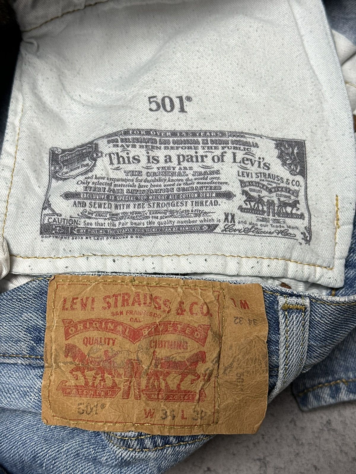 Levi's Vintage Levis 501 Baby Blue Jeans Pants 34x32 Size US 34 / EU 50 - 18 Thumbnail