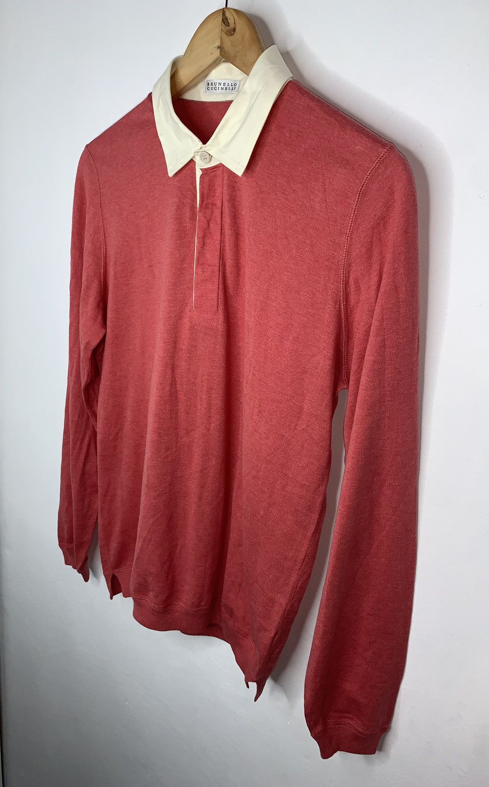 Brunello Cucinelli Brunello Cucinelli Long sleeve Polo Shirt Size US S / EU 44-46 / 1 - 2 Thumbnail