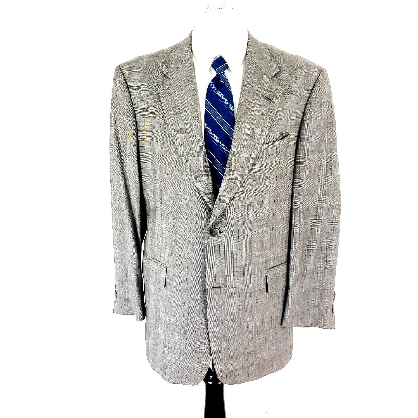 Hart Schaffner Marx Hart Schaffner Marx Gold Trumpeter Wool 2 Button Sport Coat Size 42R - 3 Thumbnail