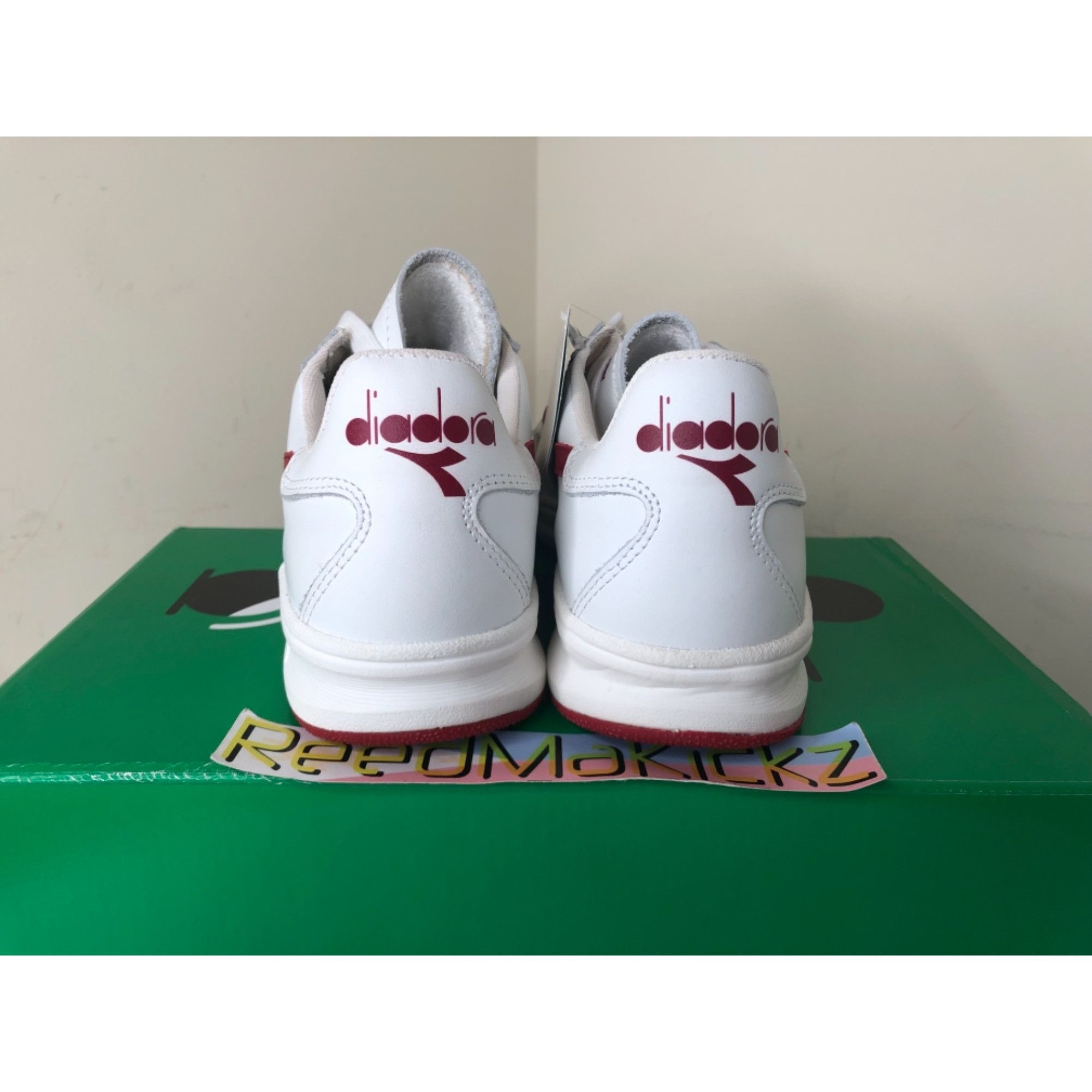 Diadora Diadora B. Elite White Red Pepper mens 7.5us Size US 7.5 / EU 40-41 - 4 Thumbnail