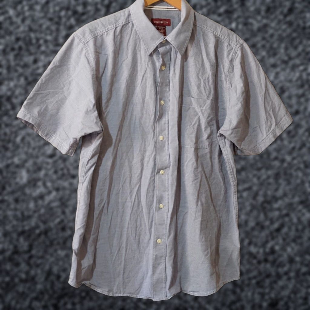 Vintage NWOT Covington Button Up Shirt Blue/White Pinstripe Men's L Dress Shirt Casual Formal clubhouse? Size US L / EU 52-54 / 3 - 1 Thumbnail