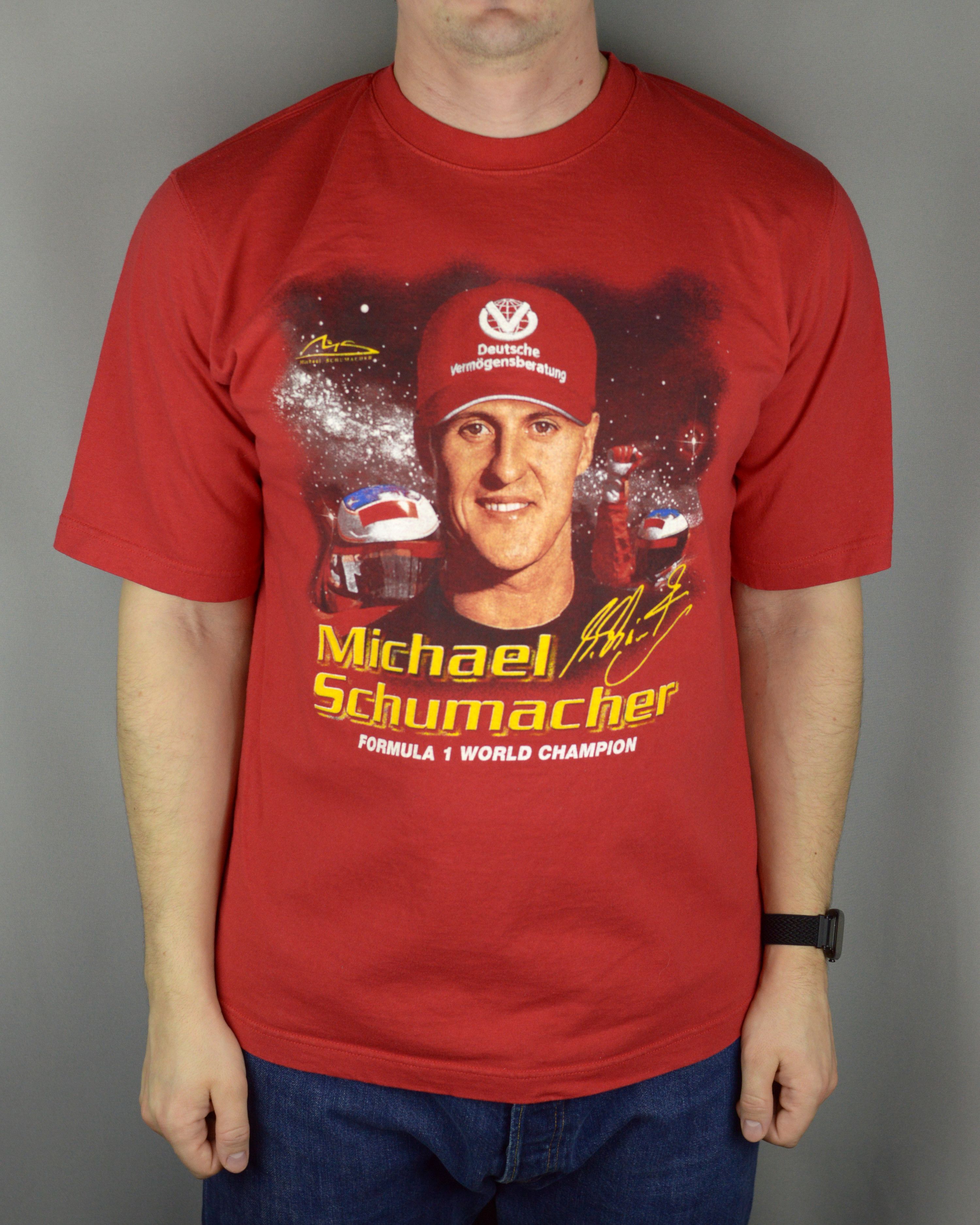 Vintage Vintage Michael Schumacher Collection t shirt Size US XL / EU 56 / 4 - 1 Thumbnail