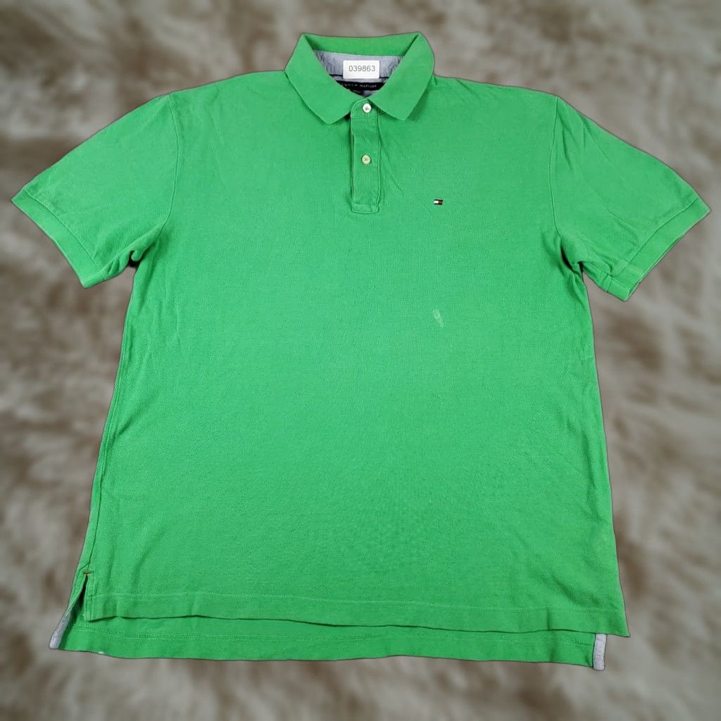 Tommy Hilfiger Tommy Hilfiger Polo Shirt Mens XL Green Casual Short Sleeve Modern Preppy Size US XL / EU 56 / 4 - 1 Thumbnail