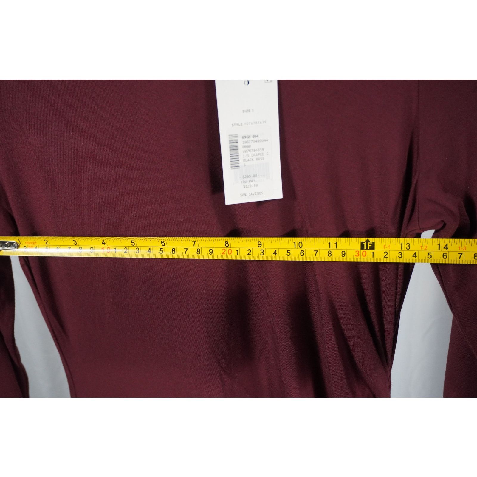 Vince Vince Long Sleeve Midi Dress Ruched Stretch Knit Size S Size S / US 4 / IT 40 - 6 Thumbnail