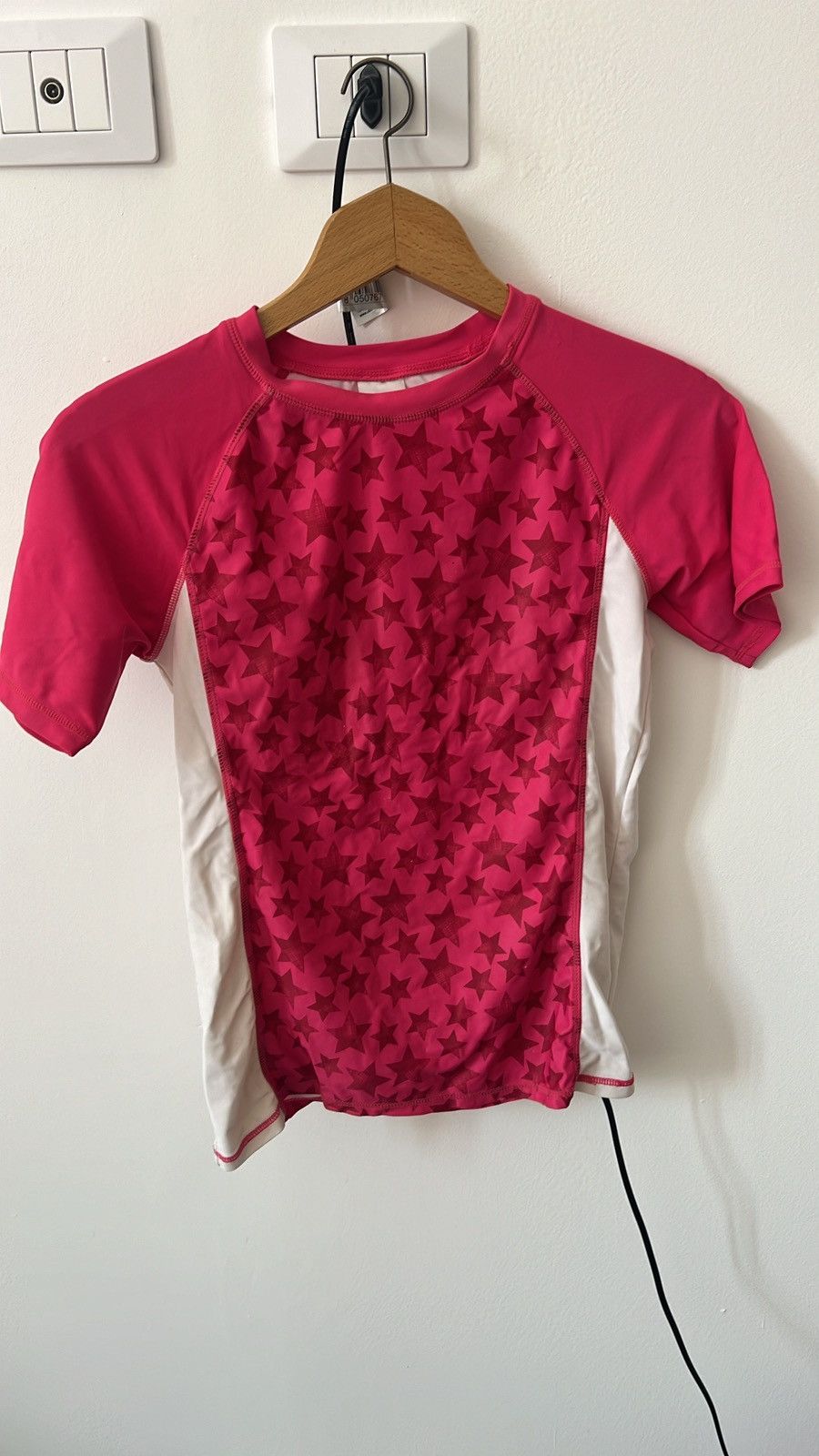 Vintage Pink and white rashguard with stars | Grailed