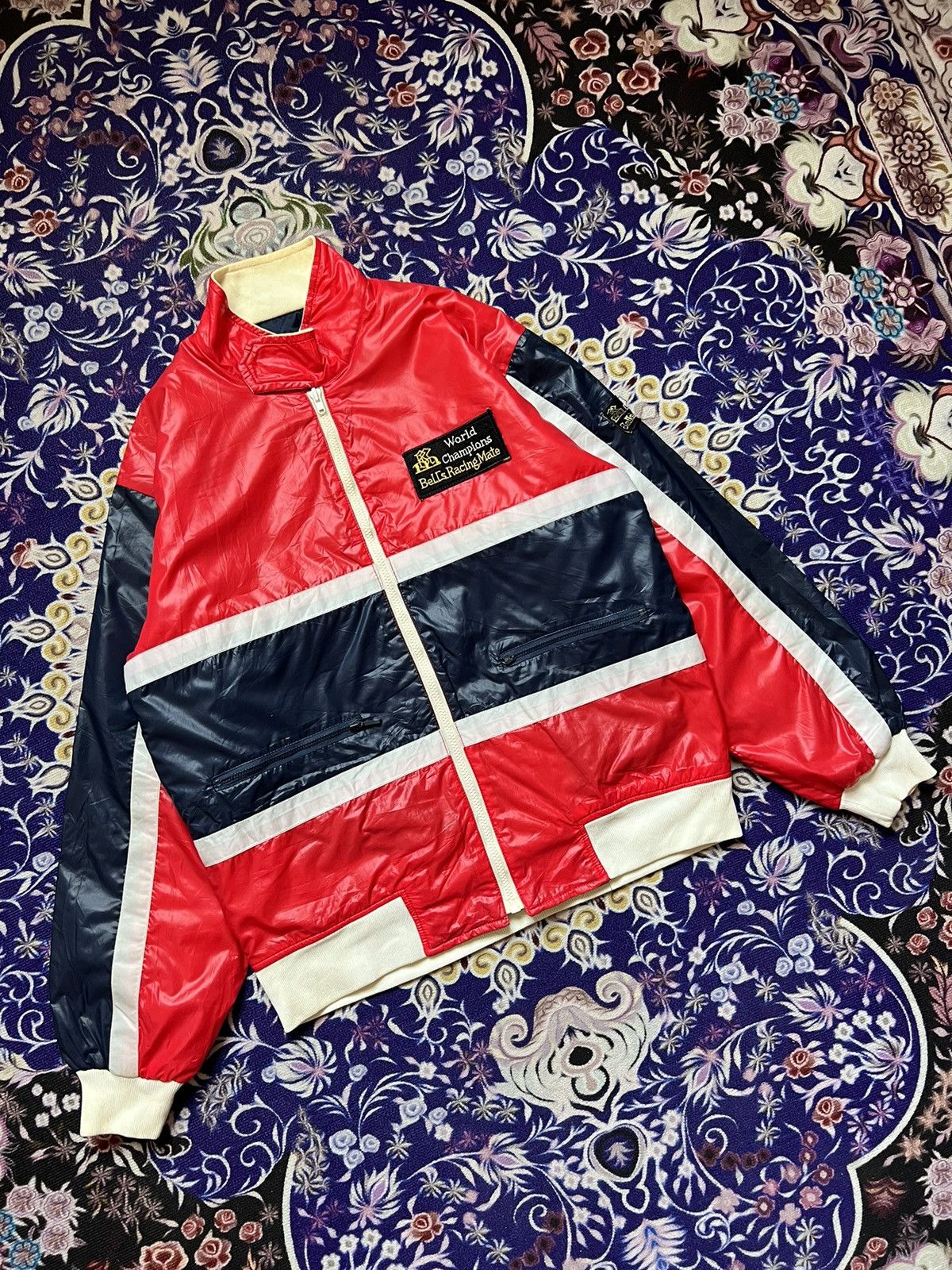 Vintage 80s World Champions Bell's Racing Mate Jacket Very Rare Size US M / EU 48-50 / 2 - 2 Thumbnail