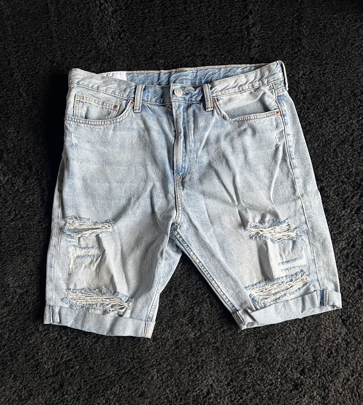 Other Blue Ripped Jean Shorts Men’s W 36 Size US 36 / EU 52 - 1 Thumbnail