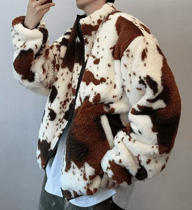 Japanese Brand × Vintage Vintage Hip Hop y2k Fluffy Wool Reversible Jacket Coat Size US XL / EU 56 / 4 - 1 Thumbnail