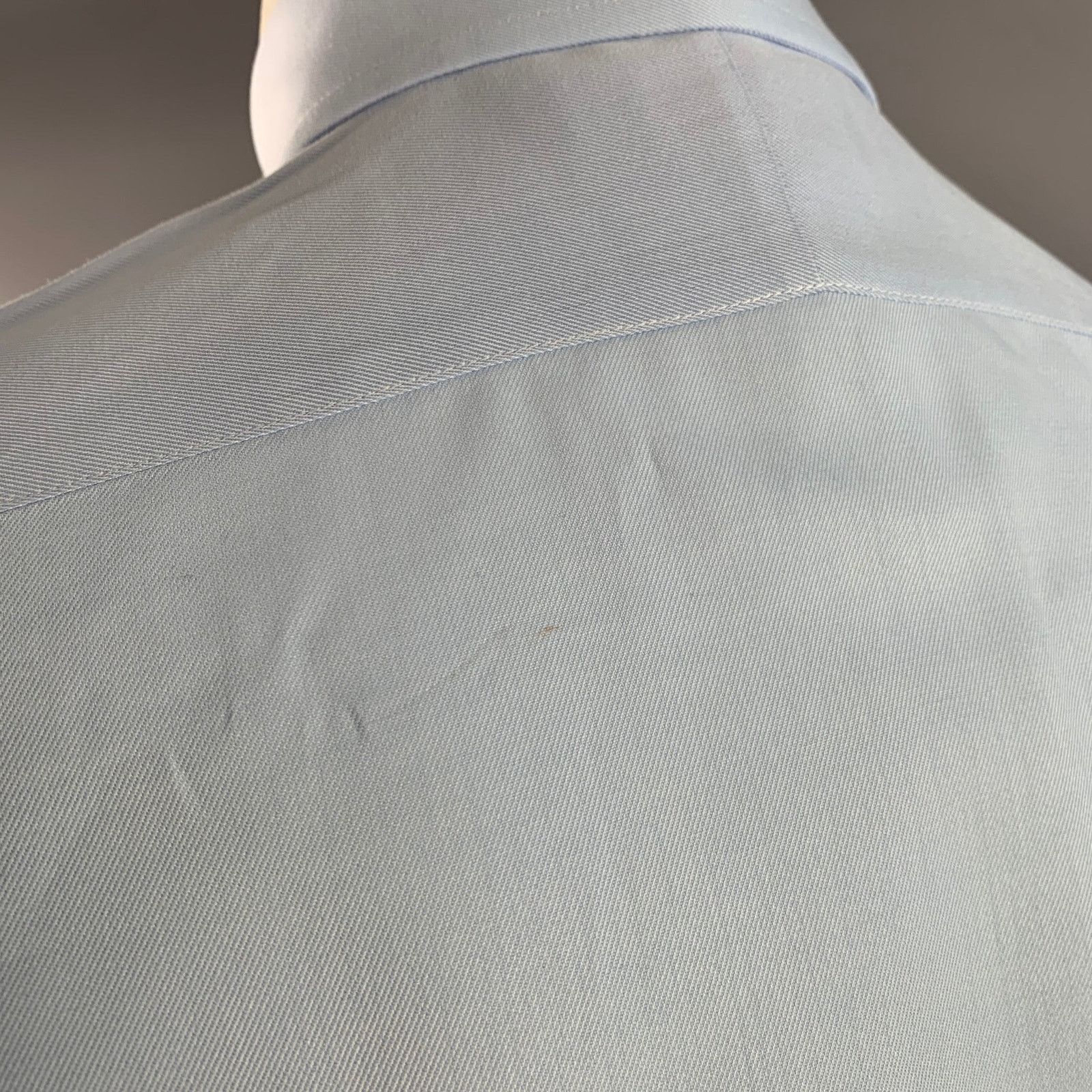 Hamilton Size S Blue Light Blue Cotton Spread Collar LS Shirt Size US S / EU 44-46 / 1 - 4 Thumbnail